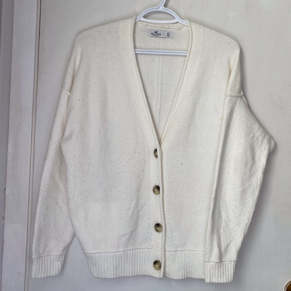 Hollister white oversize cardigan S - Picture 1 of 10